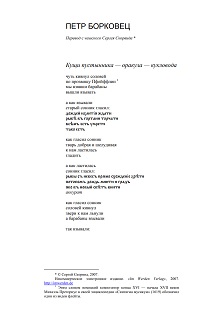cover: Борковец, Стихотворения в переводе Сергея Скорвида, 0